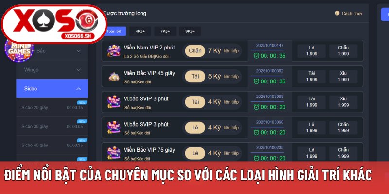 Điểm nổi bật của chuyên mục so với các loại hình giải trí khác